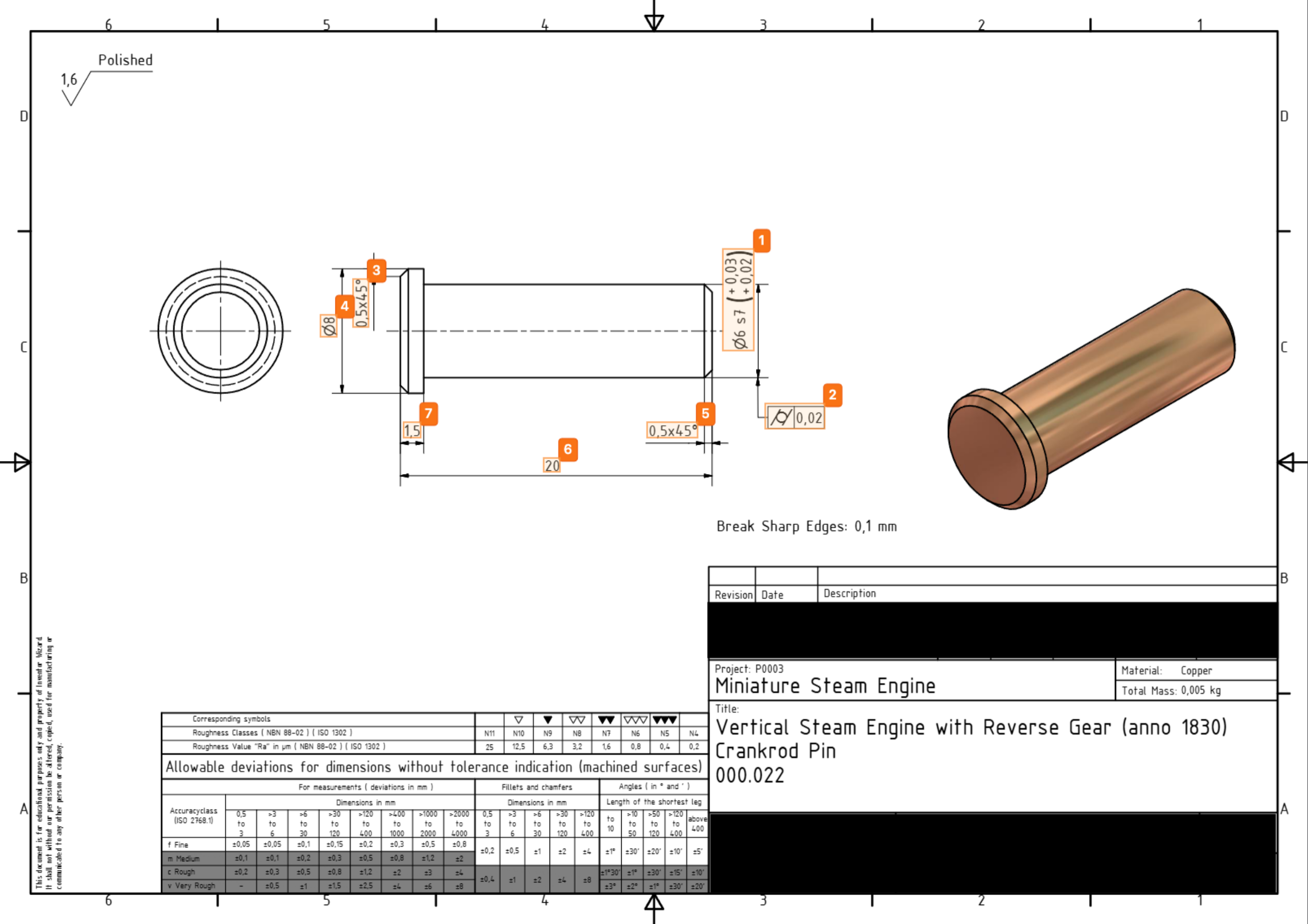 Digitized engineering drawing with balloons and redactions